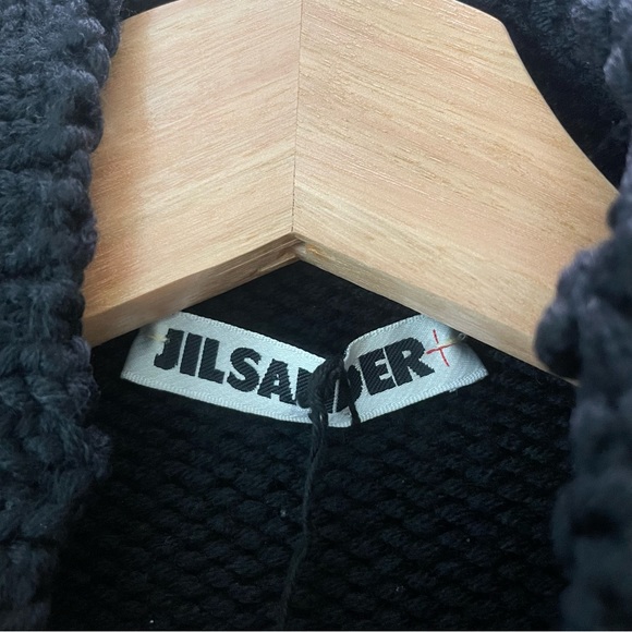 Jill Sander Chunky Knit Mock Neck Pullover Sweater Sz:36 Black - Picture 8 of 9